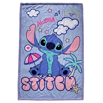 HOMADICT PLAID SHERPA 100X150 CM STITCH HOLIDAYS