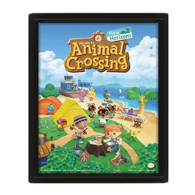 ANIMAL CROSSING CADRE 3D LENTICULAIRE NEW HORIZONS