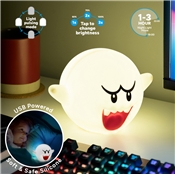 LAMPE NINTENDO BOO SQUISHYGLO SILICONE AVEC BATTERIE RECHARGEABLE