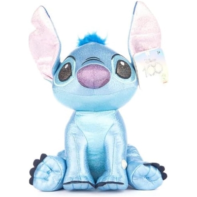 DISNEY PELUCHE STITCH GLITTER BLEU AVEC SON 30CM