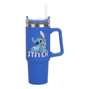 STITCH BLUE TUMBLER ISOTHERME 900ML ET PAILLE