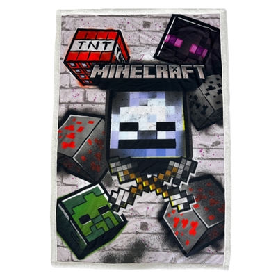 HOMADICT PLAID SHERPA 100X150 CM MINECRAFT BAD CHARACTERS