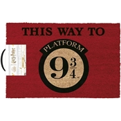 HARRY POTTER DOORMAT THIS WAY TO PLATFORM 9 3/4