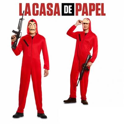 COSTUME DE VOLEUR CASA DE PAPEL TAILLE S + MASQUE /12