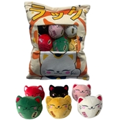 TOKYO BAG CONTENANT 6 MINI PELUCHES MANEKI NEKO