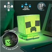 MINECRAFT LAMPE SQUICHYGLO EN SILICONE BATTERIE RECHARGEABLE CREEPER