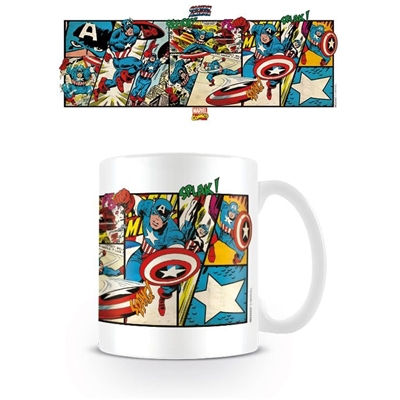 MARVEL COMICS MUG CAPTAIN AMERICA PANELS