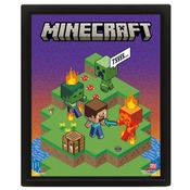 MINECRAFT SWITCHING TERRAIN 3D LENTICULAR POSTER