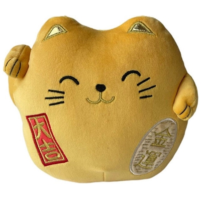 PELUCHE MANEKI NEKO PREMIUM 40 CM JAUNE