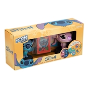 STITCH BLEU ET ANGEL ROSE 2 COFFRET ICON LIGHT+SET CARTES A JOUER /12
