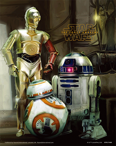 STAR WARS CADRE 3D LENTICULAIRE THE FORCE AWAKENS DROIDS