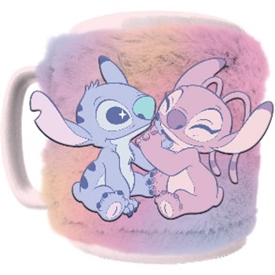 LILO & STITCH FUZZY MUG PLANETERY STITCH& ANGEL NEW DESIGN)