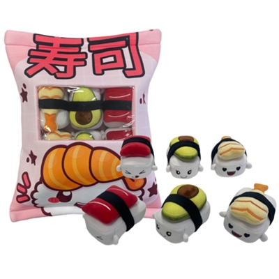 TOKYO BAG CONTENANT 6 MINI PELUCHES SUSHI