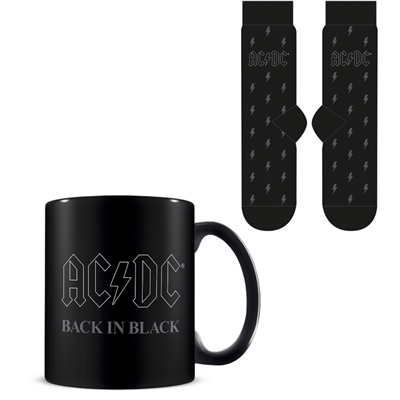 AC/DC MUG ET CHAUSETTE BACK IN BLACK