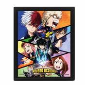 MY HERO ACADEMIA CADRE 3D LENTICULAIRE CHARACTERS MOSAIC