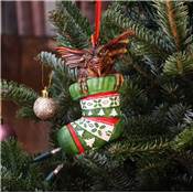 TBN MOHAWK IN A STOCKING HANGING ORNAMENT 13CM