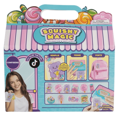 SQUISHY MAGIC COFFRET CREATION PORTES CLES KAWAII SQUISHY AVEC MACHI