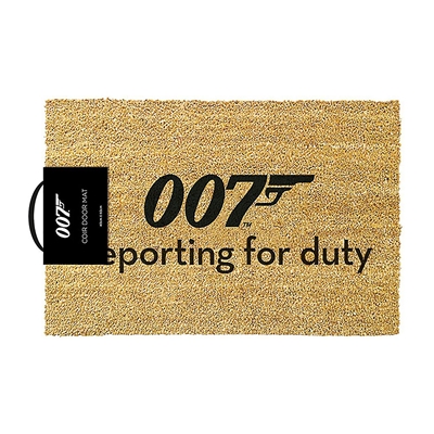 JAMES BOND RUBBER DOORMAT REPORTING FOR DUTY