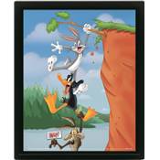 LOONEY TUNES CADRE 3D LENTICULAIRE CLIFF HANG