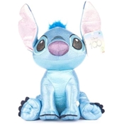 DISNEY PELUCHE STITCH GLITTER BLEU AVEC SON 30CM