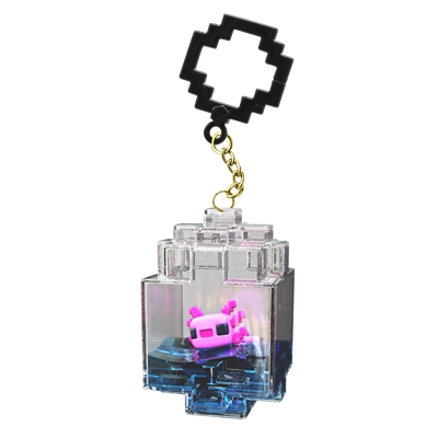 MINECRAFT PORTE CLE WATER PRESENTOIR DE 16PCS