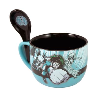 MY HERO ACADEMIA BOL DE SOUPE + CUEILLERE DEKU  BAKUGO TODOROKI