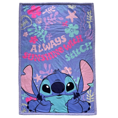 HOMADICT PLAID SHERPA 100X150 CM STITCH ALWAYS SUNSHINE