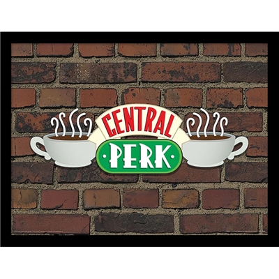 FRIENDS TOILE ENCADREE CENTRAL PERK BRICK 30 X 40CM