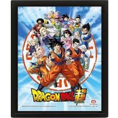 DRAGON BALL Z CADRE 3D LENTICULAIRE 2 GOKU ET THE Z FIGHTERS