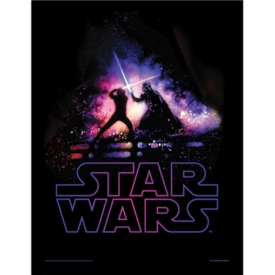 STAR WARS TOILE ENCADREE BATTAILLE 30X40CM