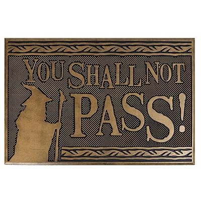 THE LORD OF THE RINGS YOU SHALL NOT PASS RUBBER DOORMAT